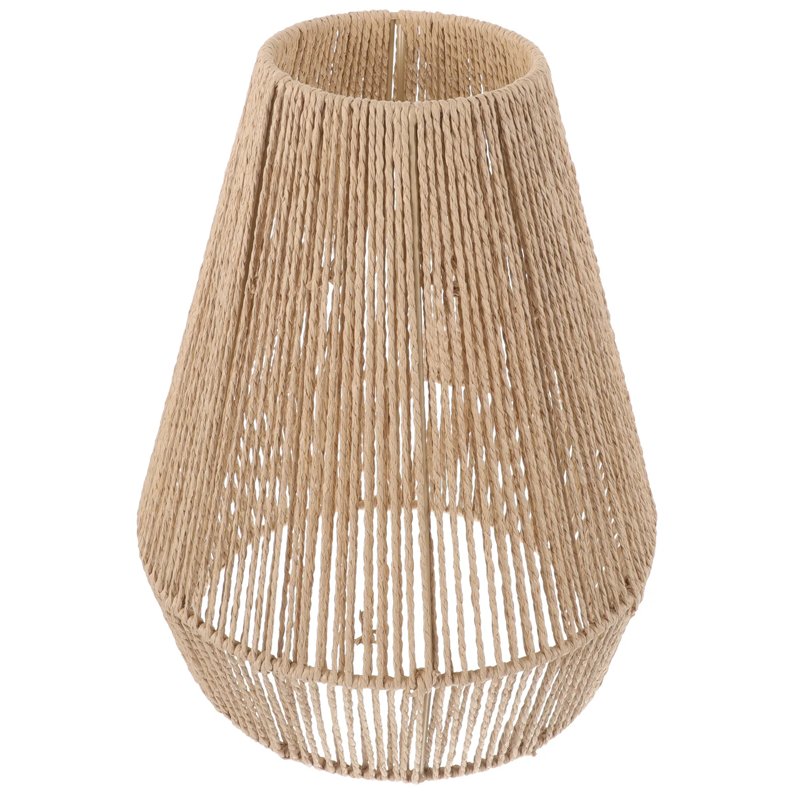 

Retro Lampshades Woven Pendant Light Shades Paper Rope Chandelier Cover XH23-020 Beige Warm Atmosphere Bedroom Living Room Decor