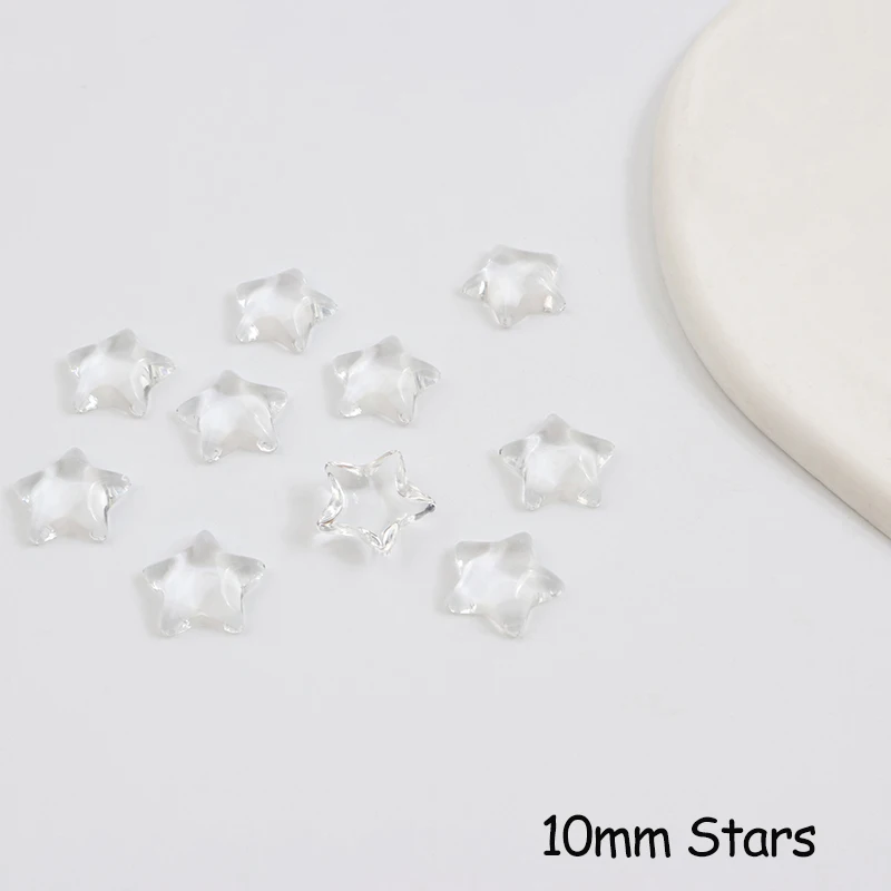 New Transparent Flat Back Smooth Crystal Glass Nail Art Rhinestone 3D Suitable For DIY Manicure Diamond 30/100Pcs