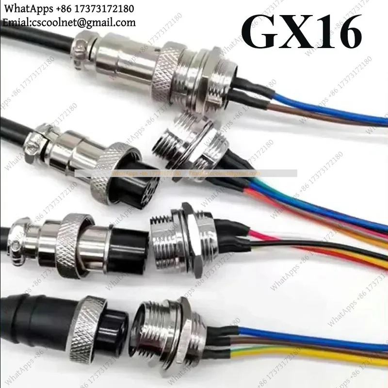 JS01 GX16 Male to Female Extension Cable 2 3 5 6 7 8 9 10 Pin Aviation Plug Connector Wire Socket Industrial