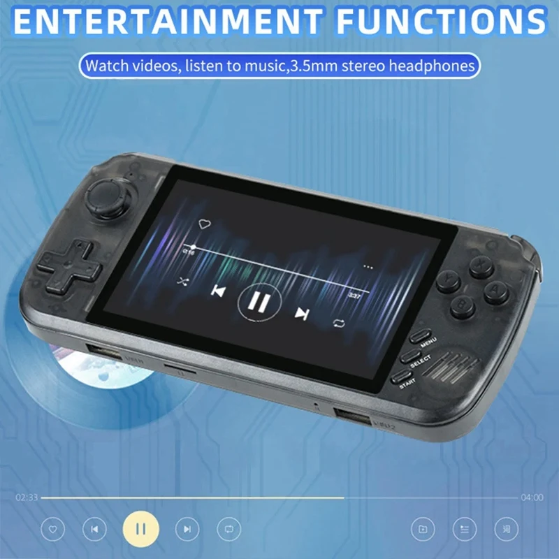 X39pro Retro Video Game Console 64GB 4.5 Inch Screen Support 2-Player Games Handheld Gamepad Children Gifts Easy To Use A