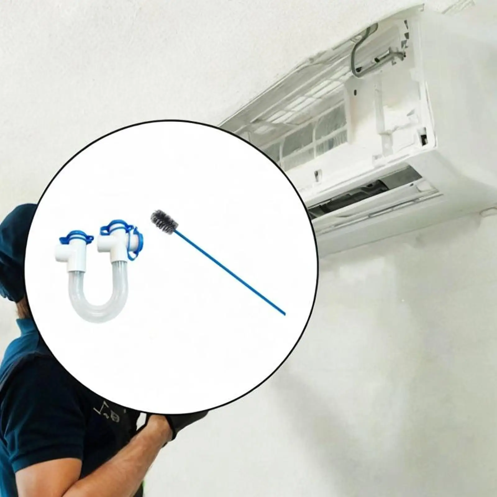 

Блокировка воздуха 3/4 дюйма с щеткой для ремонта портативный компактный прозрачный заменяет простая установка U-ловушка из ПВХ для кондиционера