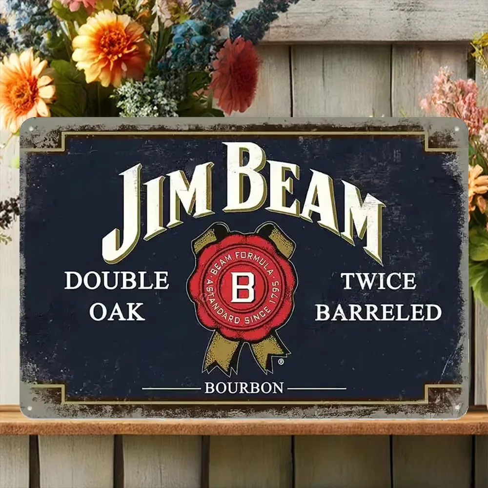 Retro Whiskey Metal Plaque Vintage Decorative Sign for Pub Bar Club Living Room Man Cave Wall Decoration