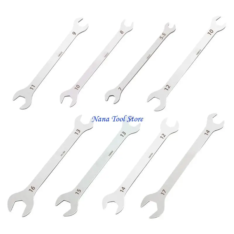 31GJ Ergonomically Designs Thin Wrench Household Tool Professional Spanner Double Heads Opening for Furniture Assembly Tasks