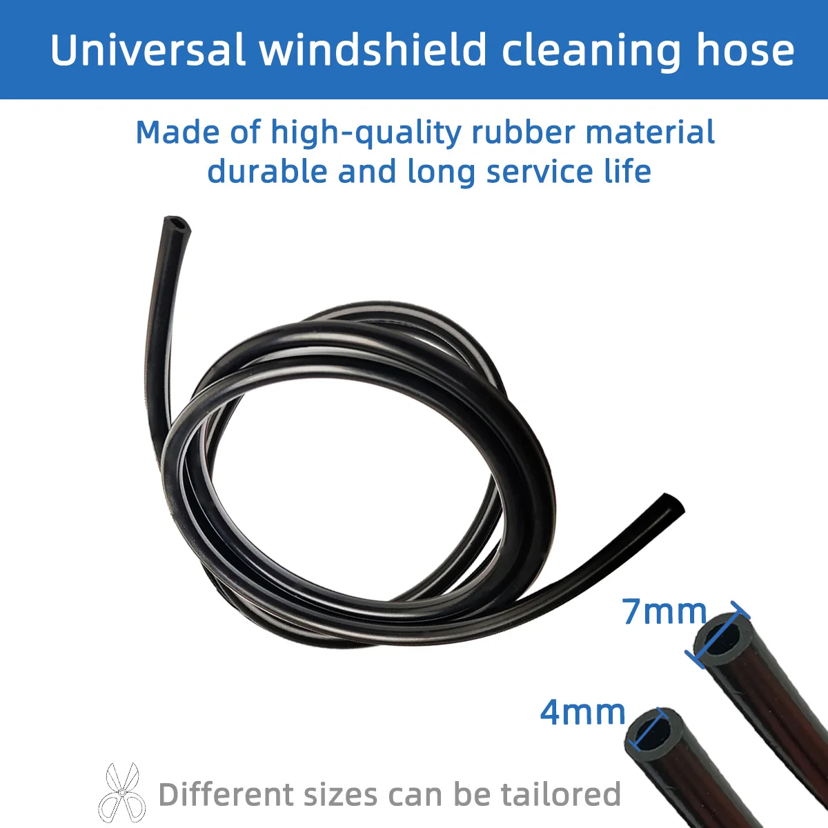 Universal Windshield Washer Nozzle Hose Tube Pipe W / Connector T Y Straight for Front Window Headlight Pump Car Parts