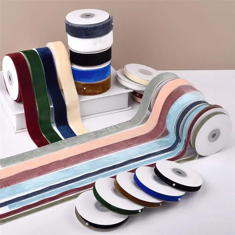 5yards Quality Soft Plush Ribbon Single Face Wedding Party Decoration Gift Wrapping DIY Wedding Party Decoration Gift
