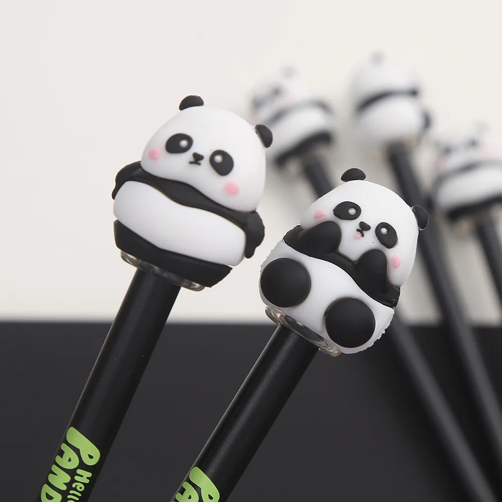 3 Pcs/lot 0.5mm Cute Panda Animal Erasable Gel Pen School Office Supply Black Blue Ink Stationery Writing Gift Prizes