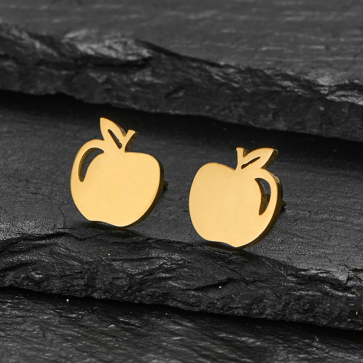 Eve Jewelry & Watches Distribuidor Oficial Rolex Buenos Aires - Cute Gold Color Smooth Fruit Stud