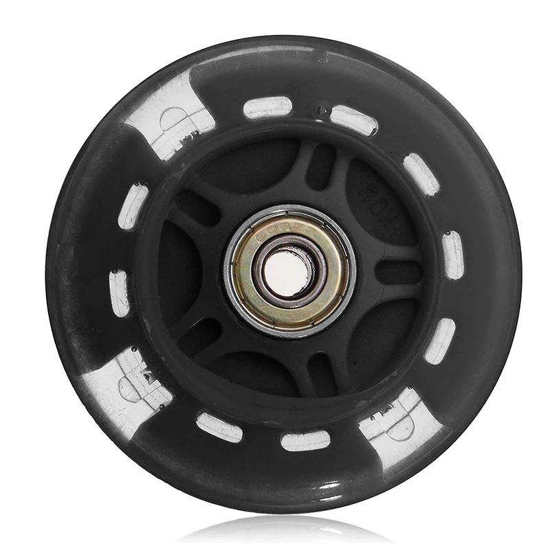 Mudo roda luz para Scooter, Flash piscando, PU e peças de metal, acessórios de carro, rolamento carro, Mini, quente, novo, 80mm, 1Pc