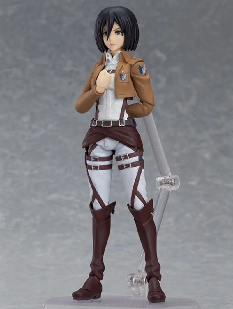 Anime Figure Attack On Titan Mikasa·Ackerman Standing Holding Sword Detachable Model Toy PVC Collection Desktop Ornaments 19CM