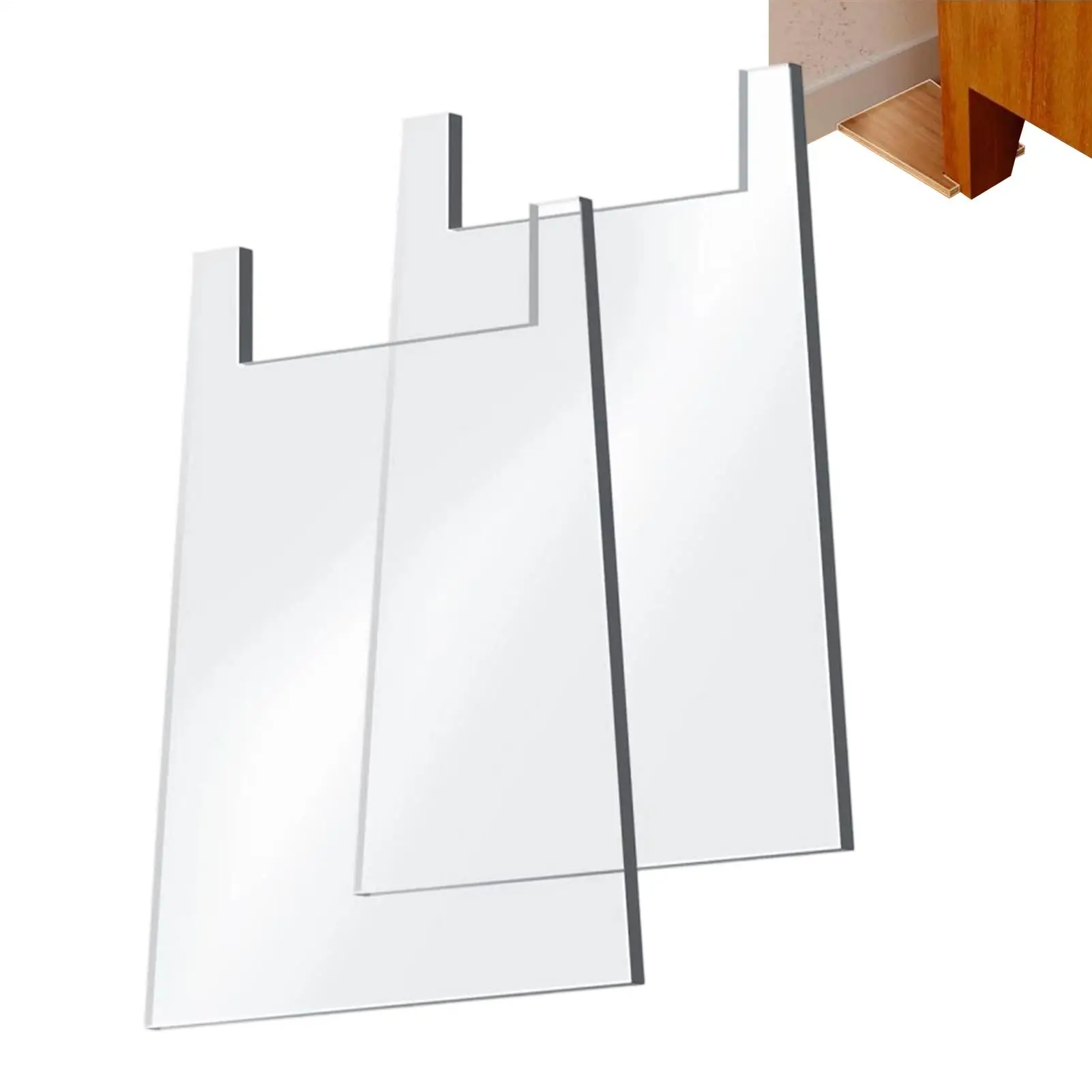 Couch Stopper 2 Pieces Clear Acrylic Stopper Bed Wall Bumper For Socket Sofa Bed Cabinet Apartment Home Hotel Floor Bedroom