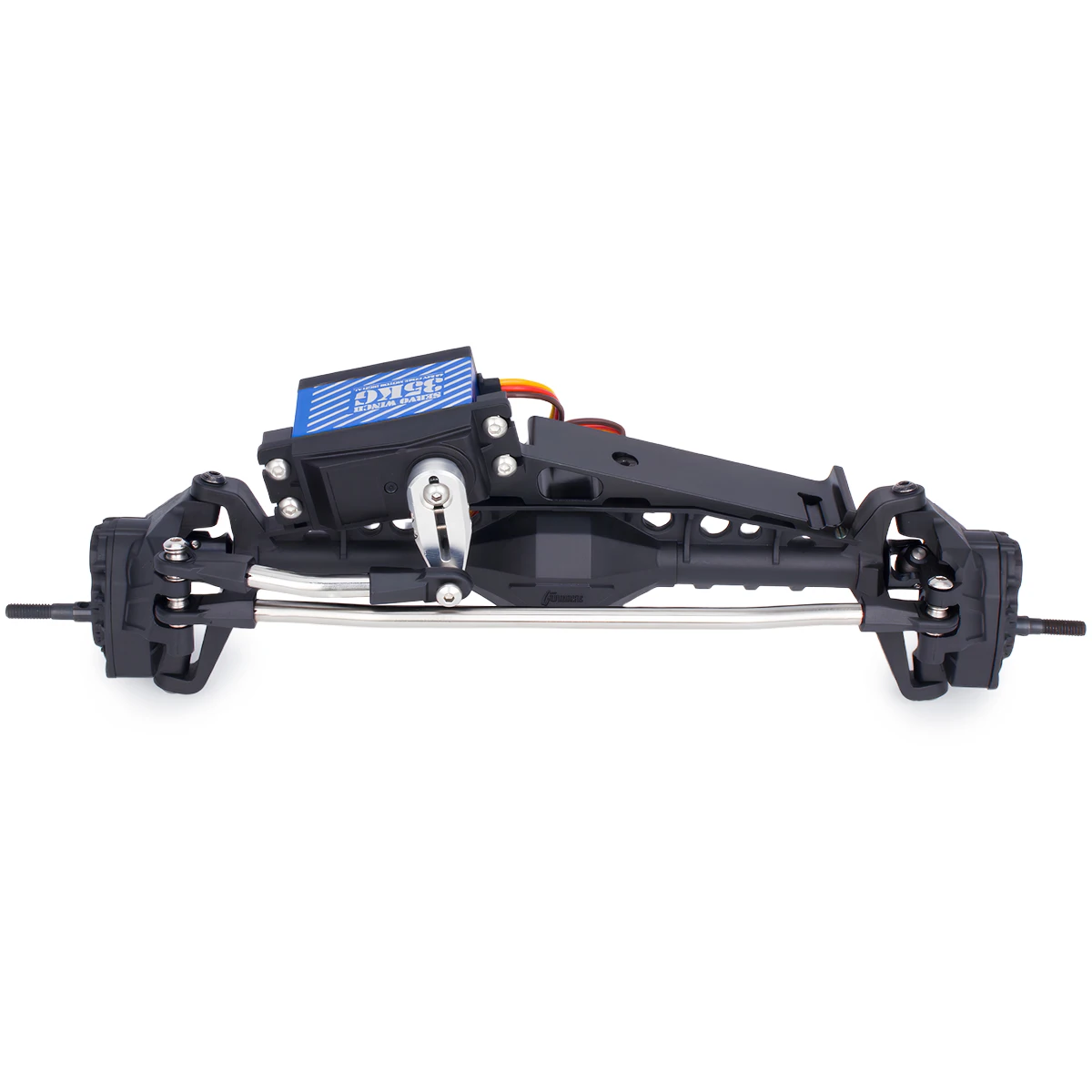 1 Stuks Aluminium Servo En Batterij Mount Met Steering Link Voor 1/10 Rc Crawler Auto Capra Voorraad As upgrade Onderdelen