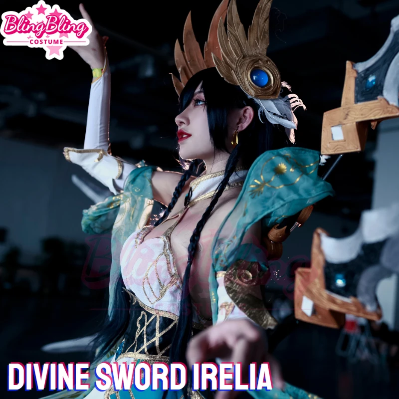 Game LOL Divine Sword Cosplay Irelia Costume Divine Sword Irelia Cosplay Costume LOL Cosplay and Irelia Cosplay Wig