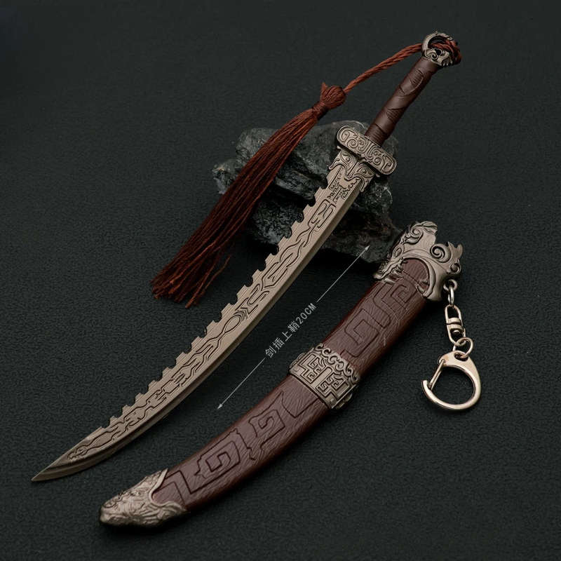 Wo Long: Fallen Dynasty Weapon Guding Blade Ancient Weapon 22cm Game Peripheral Metal Samurai Sword Weapon Model Gifts Toys Boys