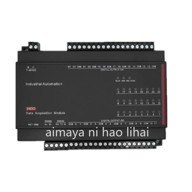 24-Channel normally open relay control module RS485 interface Modbus RTU protocol IO module 5A250V