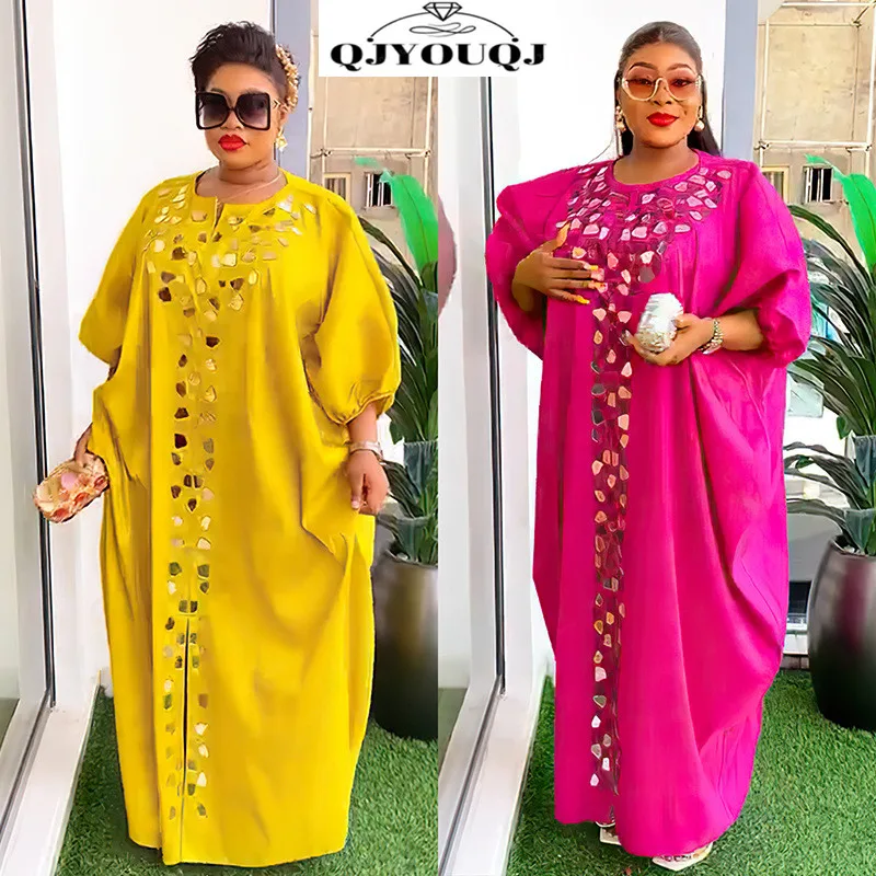 

Ladies Dubai African Muslim Fashion Dress Coffee Moroccan Evening Dress Satin Cloth Robe