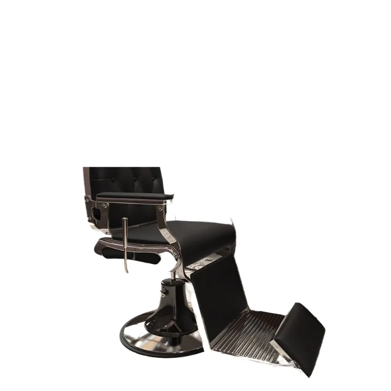 Barber shop special oil head chair for men's hair cutting, hair salon lift can be reclined shaving chair