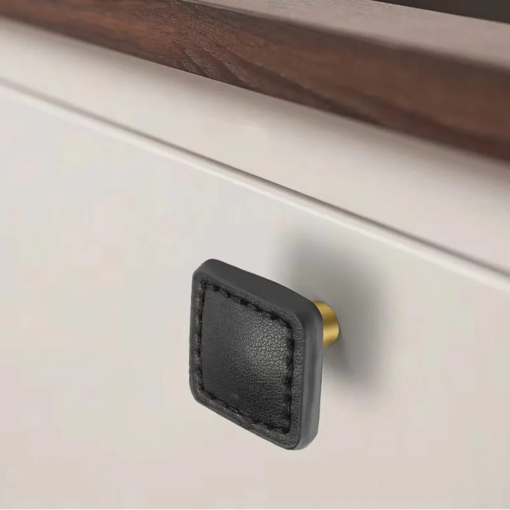New Zinc Alloy Leather Drawer Handle Small Single Hole Heart Shaped Handle Durable Small Hole Handle Kitchen Cabinet