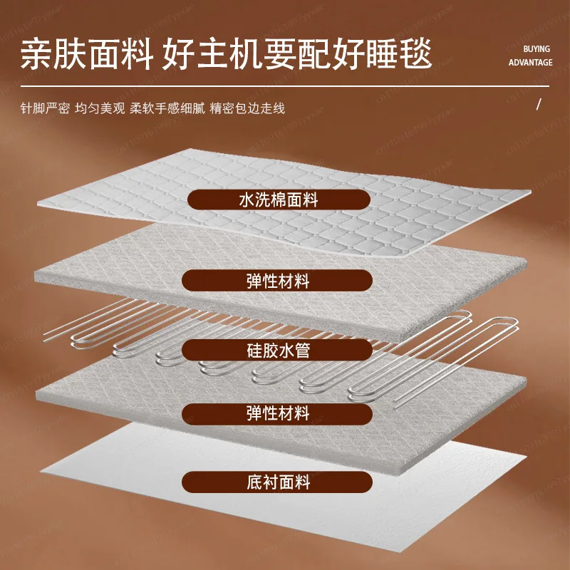 Intelligent Water Circulation Thermostatic Electric Blanket Dual Temperature Control Water Heating Mattress With Remote control