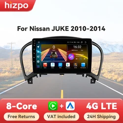 Radio samochodowe Hizpo dla Nissan Juke YF15 2010 - 2014 Carplay 4G multimedialny odtwarzacz wideo GPS Autoradio AI Voice 2 Din Android Auto BT