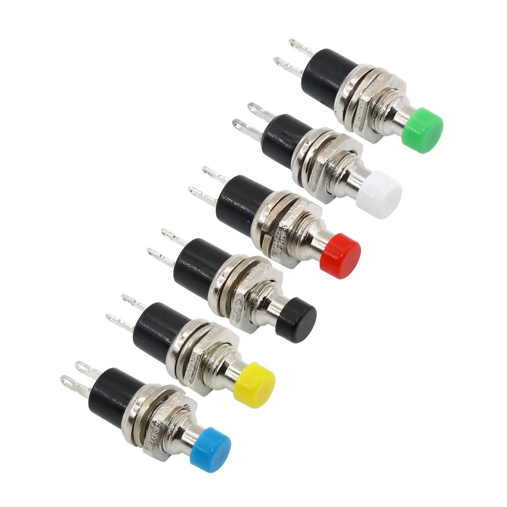 100 pcs 7mm, Mini runder momentaner Druckknopf schalter drücken Sie den Selbst rück stell schalter, normaler weise offen 1no, normaler weise geschlossen 1nc, Mikrosc halter – Detail 7