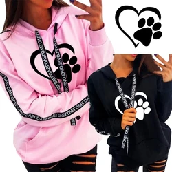 Spring and Autumn Fashion Women's Hooded Sweater Personalized Printed Casual Top Hoodie for Women