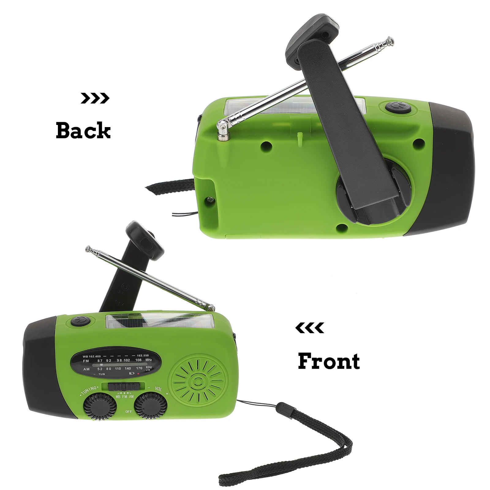 

Solar Am Fm Weather Radio Hand Crank Portable Emergency Radio Flashlight Power Bank For Outdoor Travel Emergency