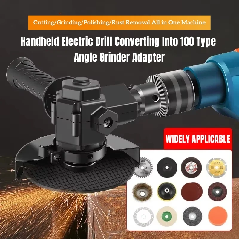 

Multifunctional Handheld Electric Drill Converting Into 100 Type Angle Grinder Adapter Connection Cutting Blade Polishing Tool