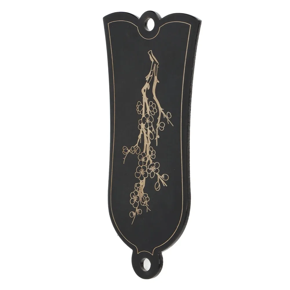 Black Guitar Truss Rod Cover​ ​Plum Blossom ​Tree Pattern ​Bell Shape​ ​Electric Guitar Parts ​2 Holes