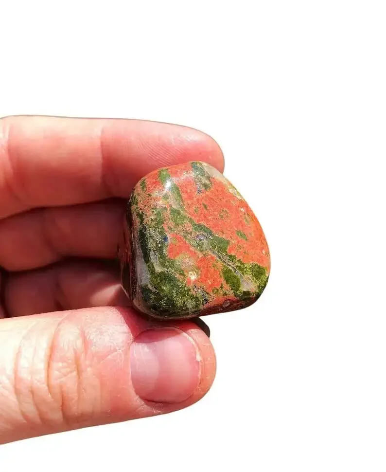 Unakite Stone (2-4cm) - Unakite Tumbled Stones - Healing Crystals and Stones - Chakra Stones - Unakite - Heart Charka Crystals--