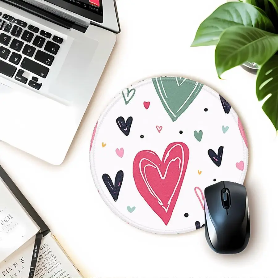 Anti slip 1pc Mouse Pad Keyboard Mouse Pad office Pad Desk accessories Game Console Pad Computer Laptop Pad Love Heart Leopard
