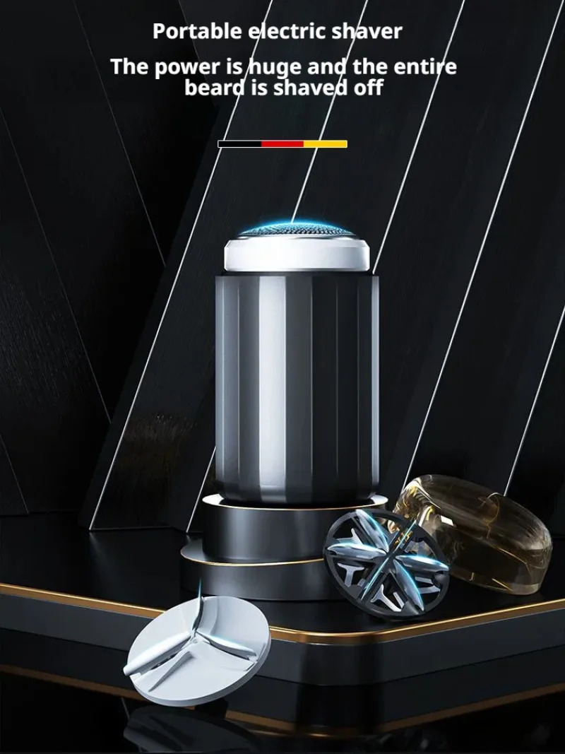 Mini maquinilla de afeitar eléctrica portátil, recargable por Usb, lavable, inteligente