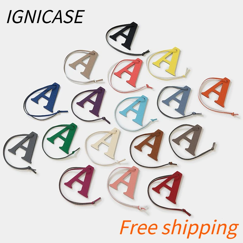 

IGNICASE Новый кулон с английской буквой A из воловьей кожи, модный универсальный аксессуар для багажа, ключей, автомобиля, сумок