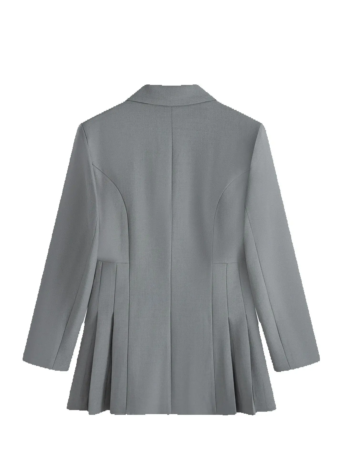 Solid Color High-end Suit Dress For Women New Early Autumn Design Irregular Dress French Commuting Pleated Mid Length Skirt