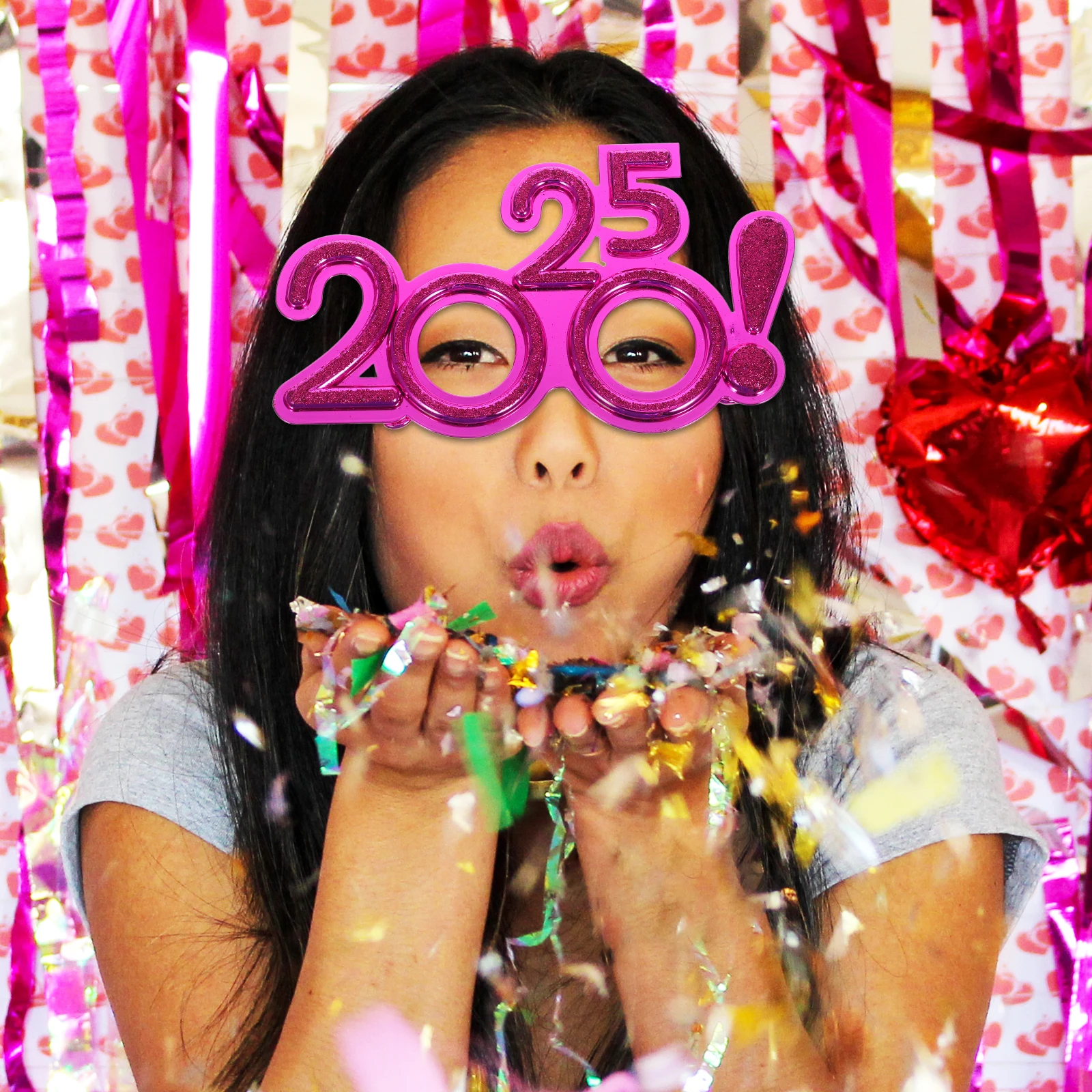 1 個面白いメガネ 2025 パーティー眼鏡小道具プラスチックフォトブース装飾ダンスアクセサリーコスチューム用品フェスティバルイベント