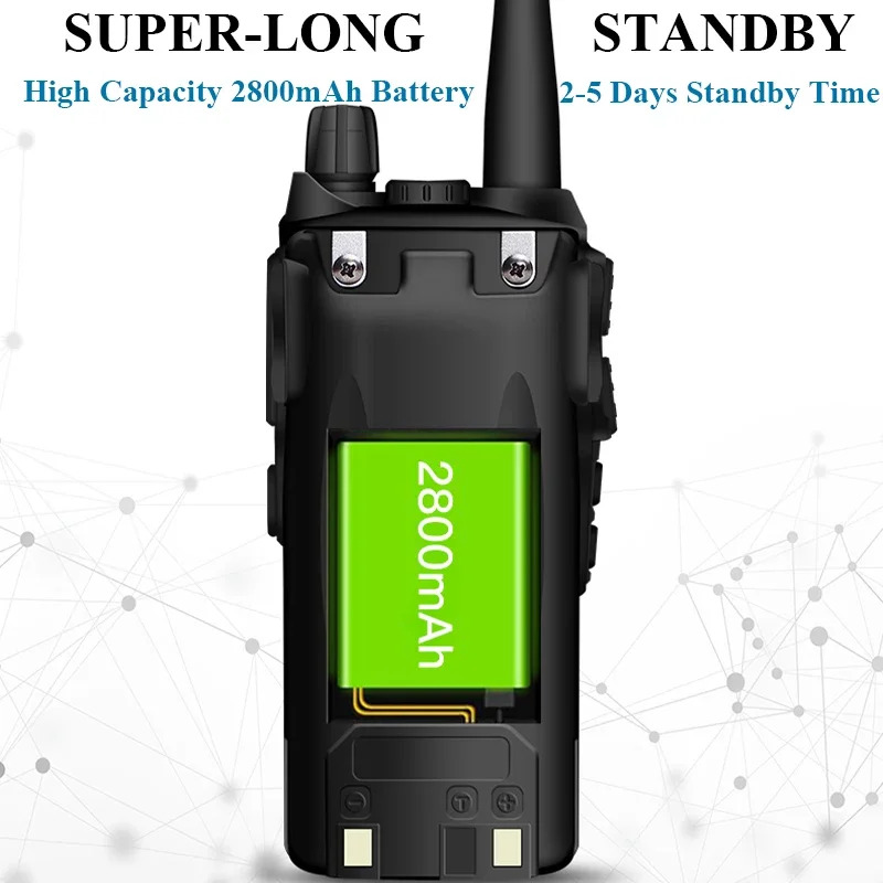 Baofeng UV-82 Walkie Talkie 5W 8W Optional 2800Mah High Power Dual PTT Dual Band Long Range Tri-Power For Hunting Two Way Radios