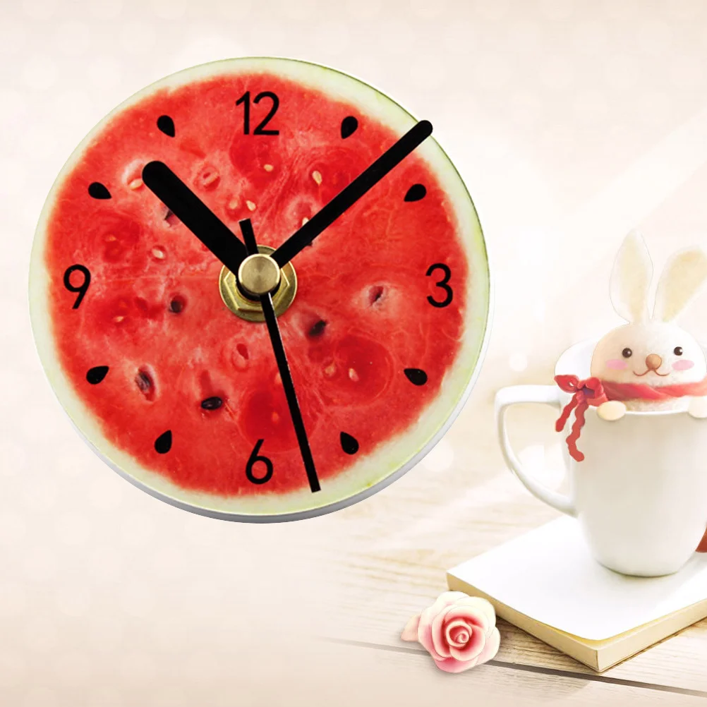 

Watermelon Refrigerator Magnets Sticker Clock Fruit Pattern Fridge Message Holder Decor Kitchen Gadgets Magnets Fridge