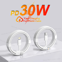 PD 30W Cable For Apple iPhone 11 12 13 14 15 16 Pro Max Type C Fast Charging 1M 2M USB Data Line USB-C For iPhone Charger Cables
