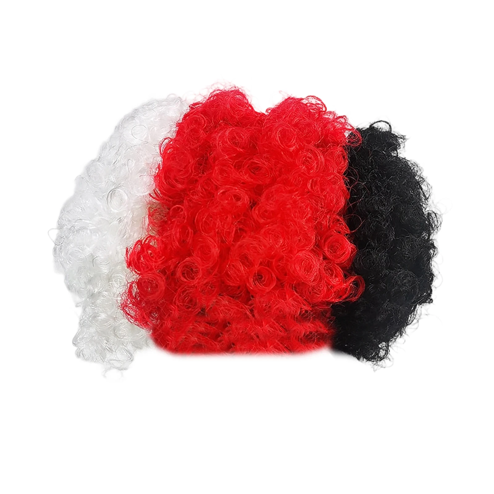Football Fan Flag Color Explosion Wig, Foot ball Fans Clown Performance Wig Event Props, Colorful Headgear for Football Fans