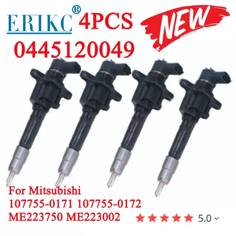 4PCS 0445120049 ME223750 ME223002 Common Rail Injector Assy 0 445 120 049 For Mitsubishi Canter 4M50 4.9LTR 0445 120 049