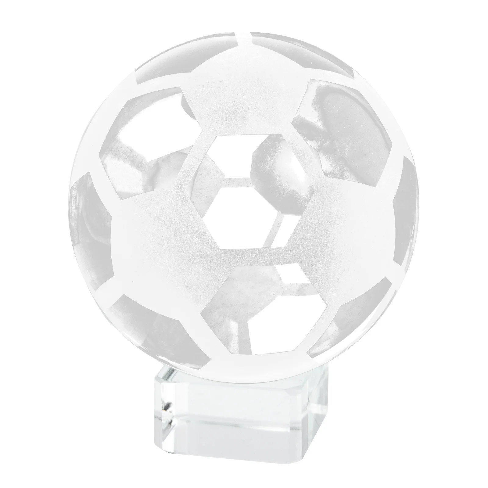 Crystal Soccer Ball For Decoration Transparent Football Ornament Birthday Party Kids Gift Home Office Decor Trophy