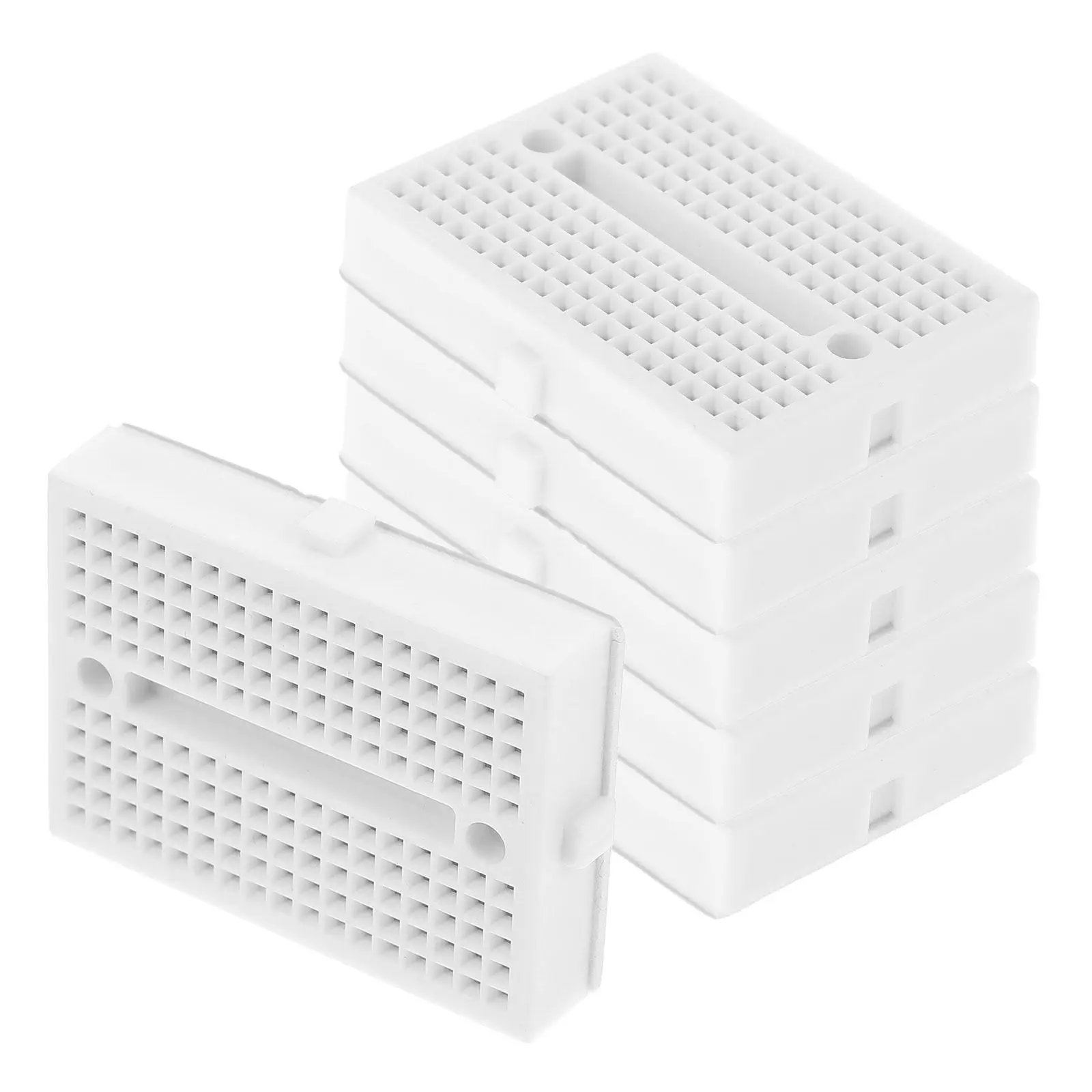 

6Pcs ABS Solderless Breadboard for Electronics Learning Small Breadboards Interlockable Design Tight Pin Holders Circuit