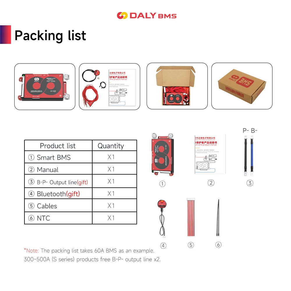 Daly BMS Smart BMS 4S Lifepo4 12V 7S 8S 24V 40A 60A 100A 150A 16S 48V 200A 250A BMS z CANBUS RS485 li-ion NMC 3.7V RV