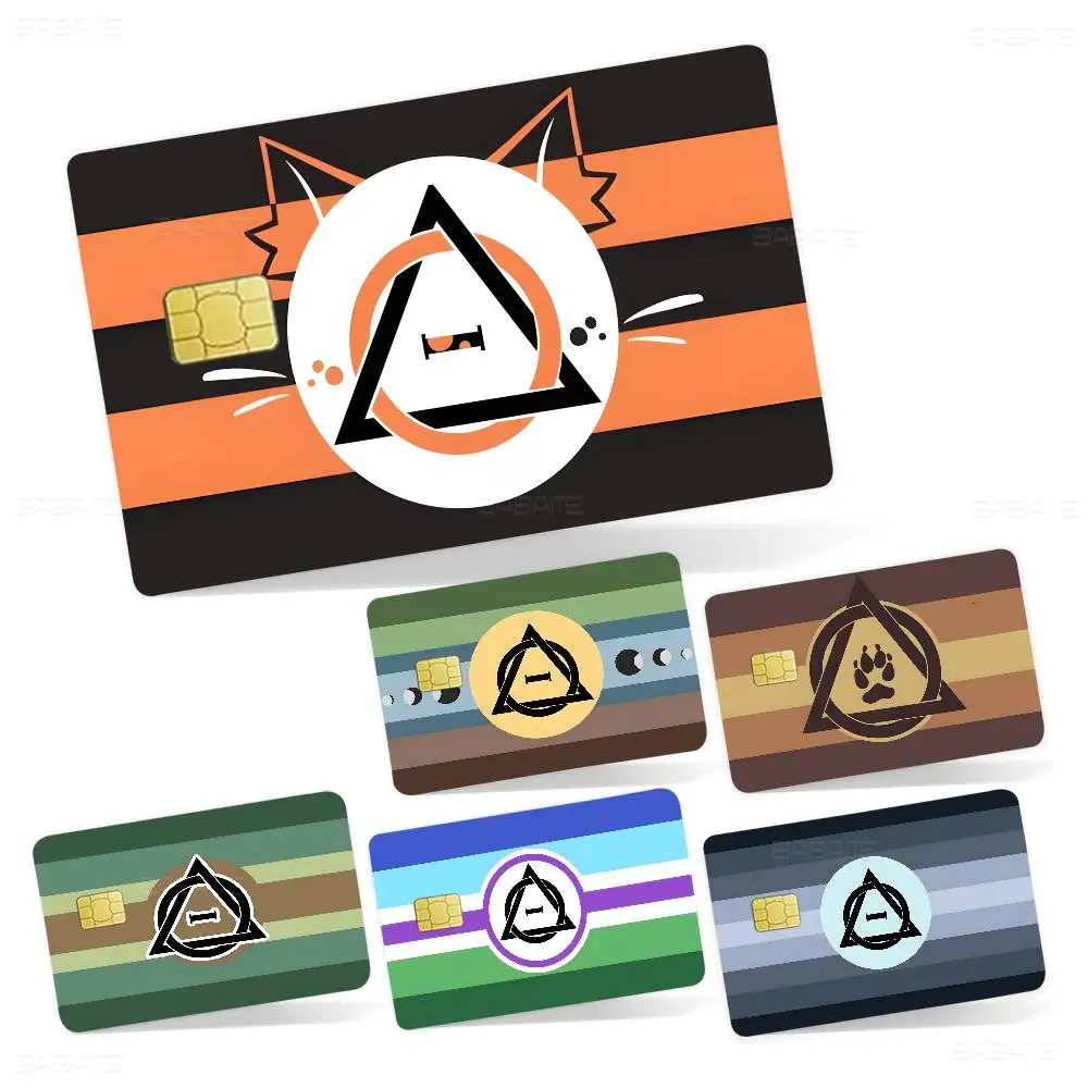 Therian Delta Logo Cartoon Credit Card Skin Stickers for Bank Card Bus Metro Card Sticker Waterproof Women Gift