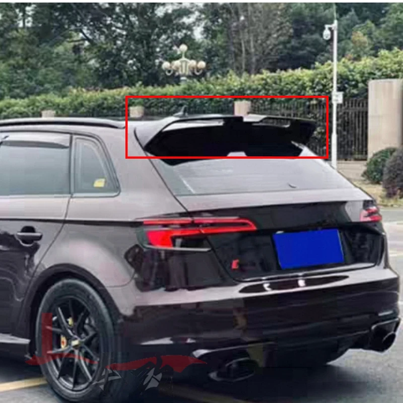 

For Audi A3 S3 Line 8V Hatchback 5Doors 2014-2020 High Quality ABS Plastic Rear Roof Spoiler Trunk Wing Boot Cover Accessories