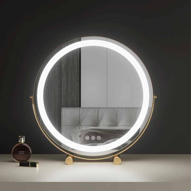 

Светодиодное зеркало для макияжа с подсветкой, портативное дорожное косметическое зеркало с 15-кратным увеличением, подарок для девочек, для спальни и дома