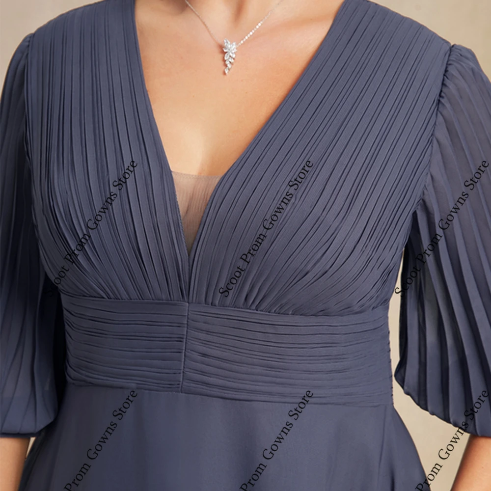 فساتين أم العروس شيفون مقاس كبير 3/4 كم فساتين حفلات الزفاف للنساء 2025 صيف جديد رداء الشاطئ De Soirée