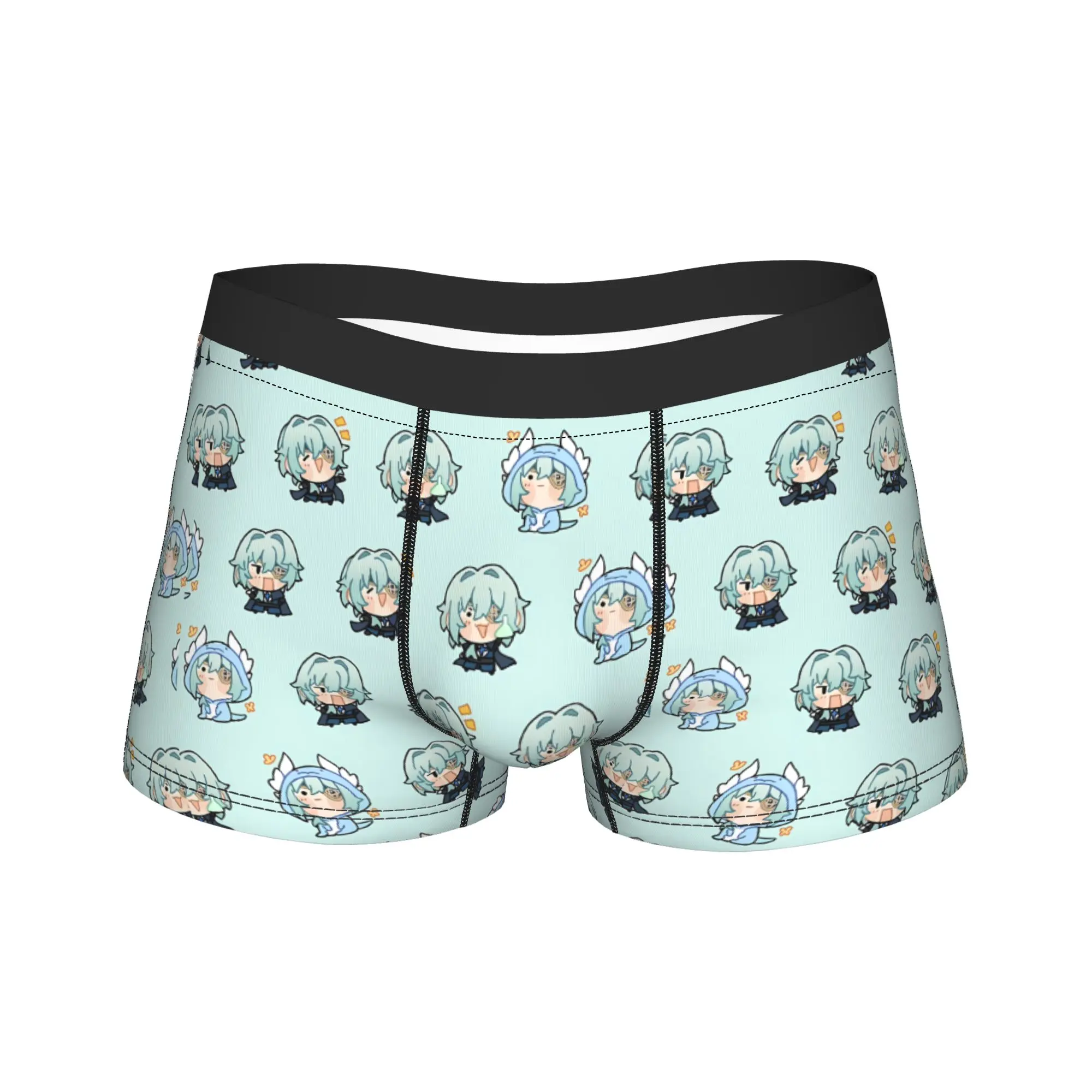 Genshin Impact Game Printed Boxershorts  Pouch Underwear High Quality Customs Boxer Brief Funny Men Panties Plus Size 2XL