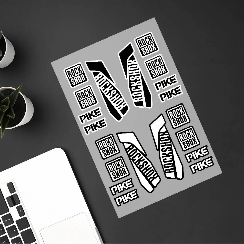 1 قطعة دراجة نارية سيارة قاطرة عاكس الليزر ملصق التصميم ملصق حائط من الفينيل الديكور لشعار R-ROCKSHOX #3