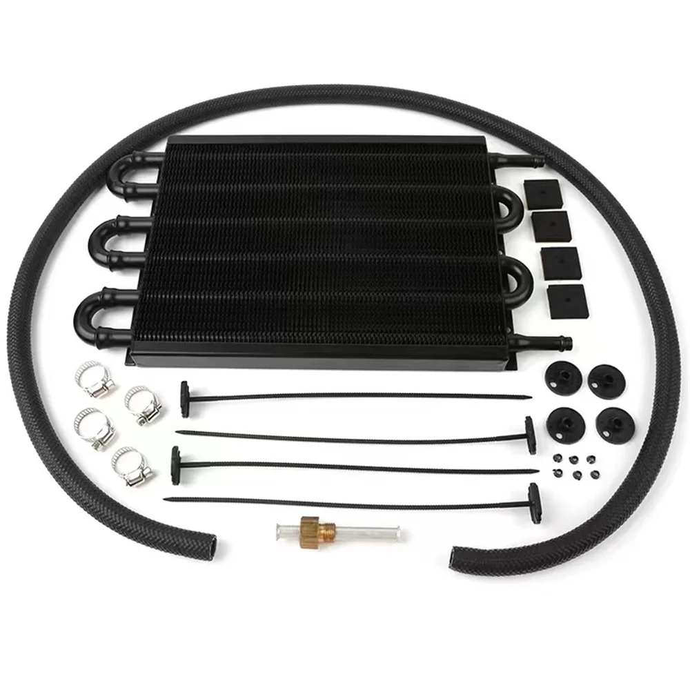 4 Row 6 Row 8 Row Aluminum Universal Oil Cooler Kit Oil Radiator Car Auto Transmission Auto-Manual Radiator Converter