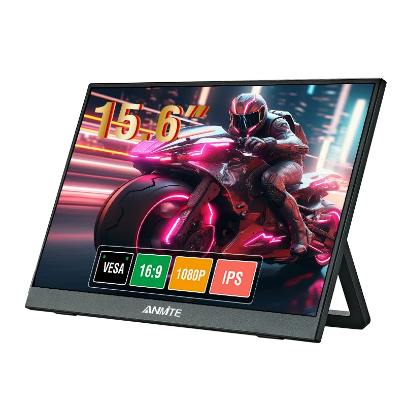 15,6-inch draagbare touchscreen-monitor 1080P HDR 16:9 laag blauw licht voor XBox PS4 / 5-schakelaar mobiele telefoon PC Loptop-extensie